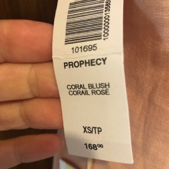 Pink Smocked Wilfred Linen Midi Dress xs-small - Picture 5 of 6